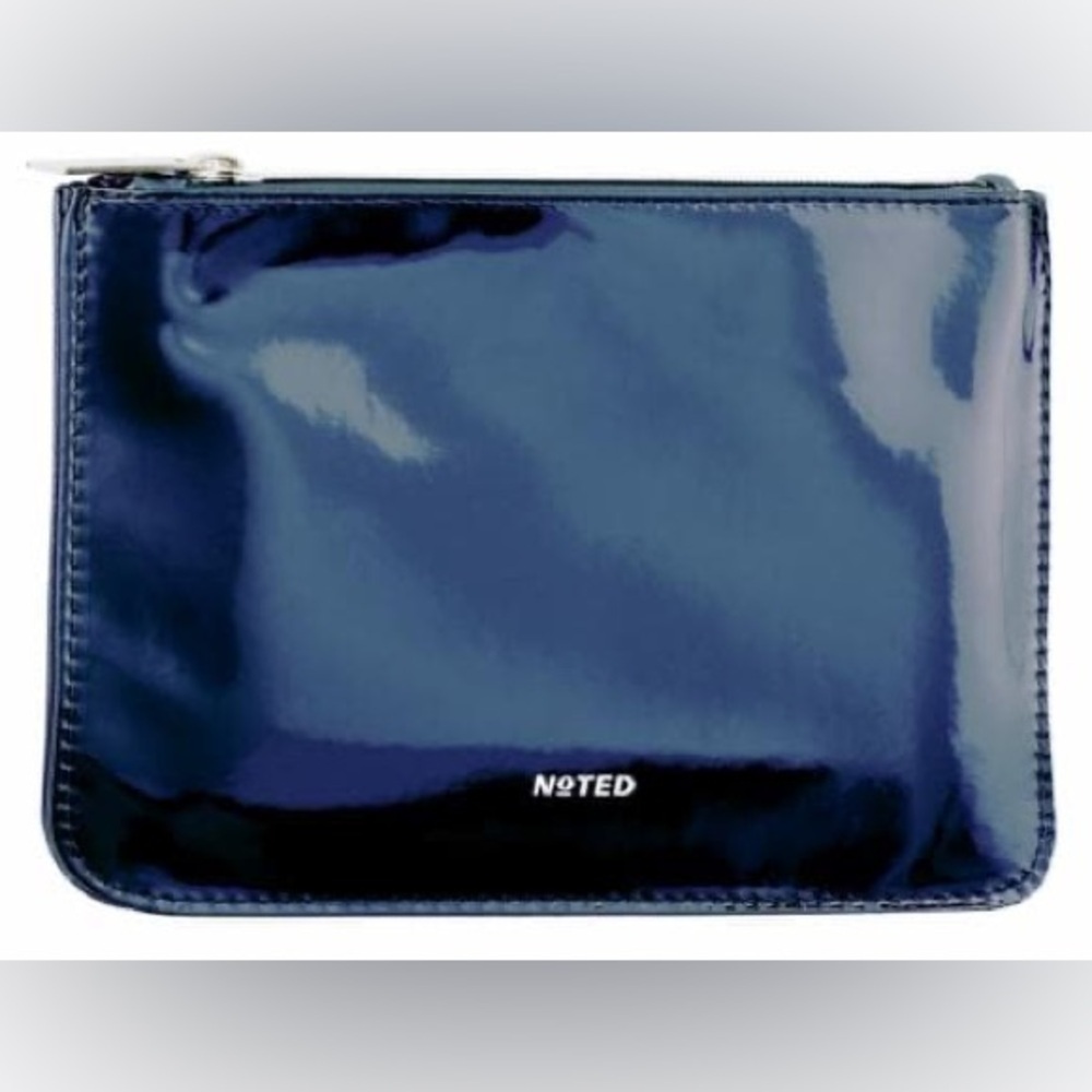 NWT NOTED by Post It Metallic Navy Blue Pen Pouch
